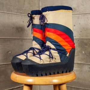 Vintage Moon-Boot Style Insulated Colorful Winter Boots